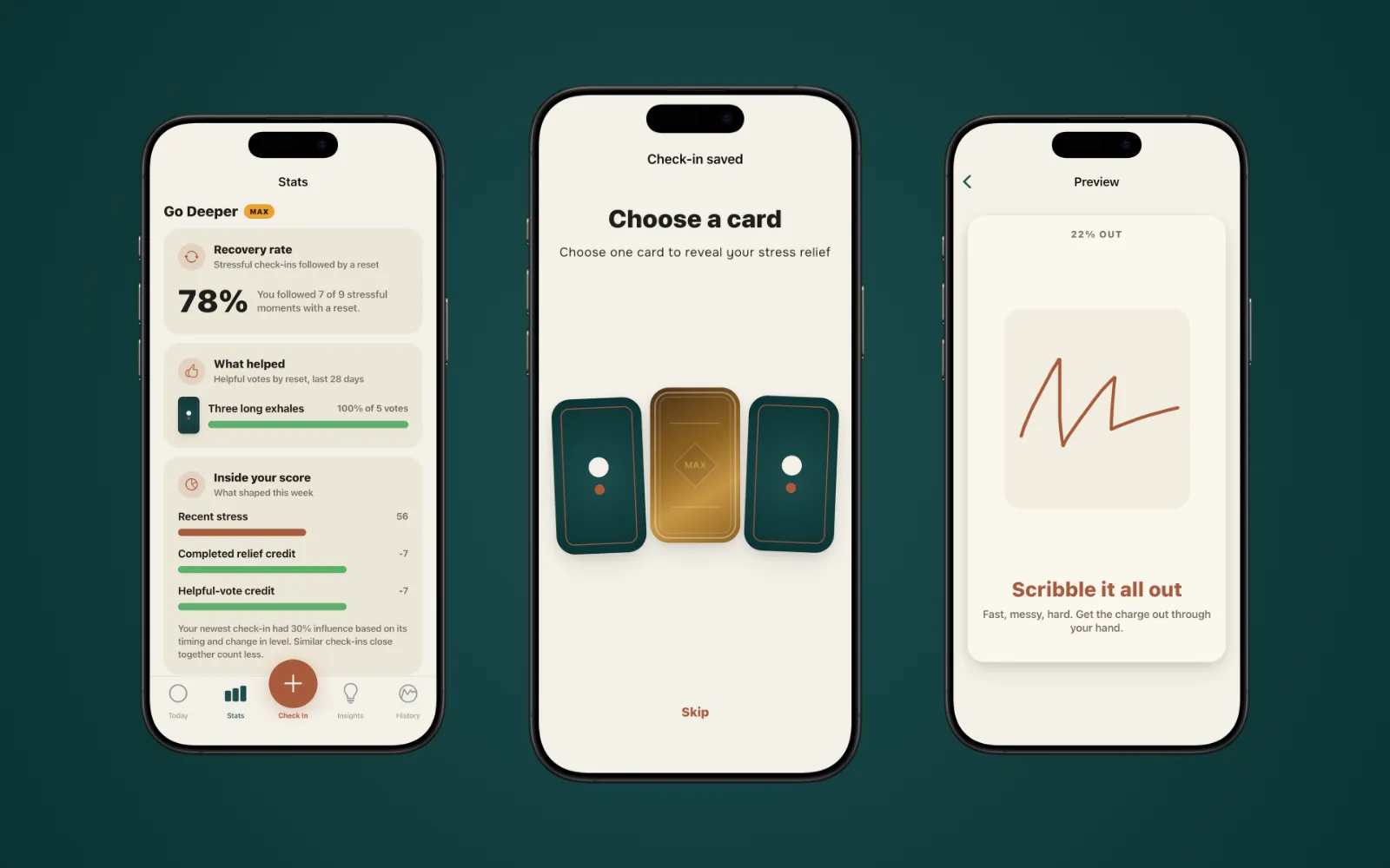 Cover showing Stress Less device screenshots