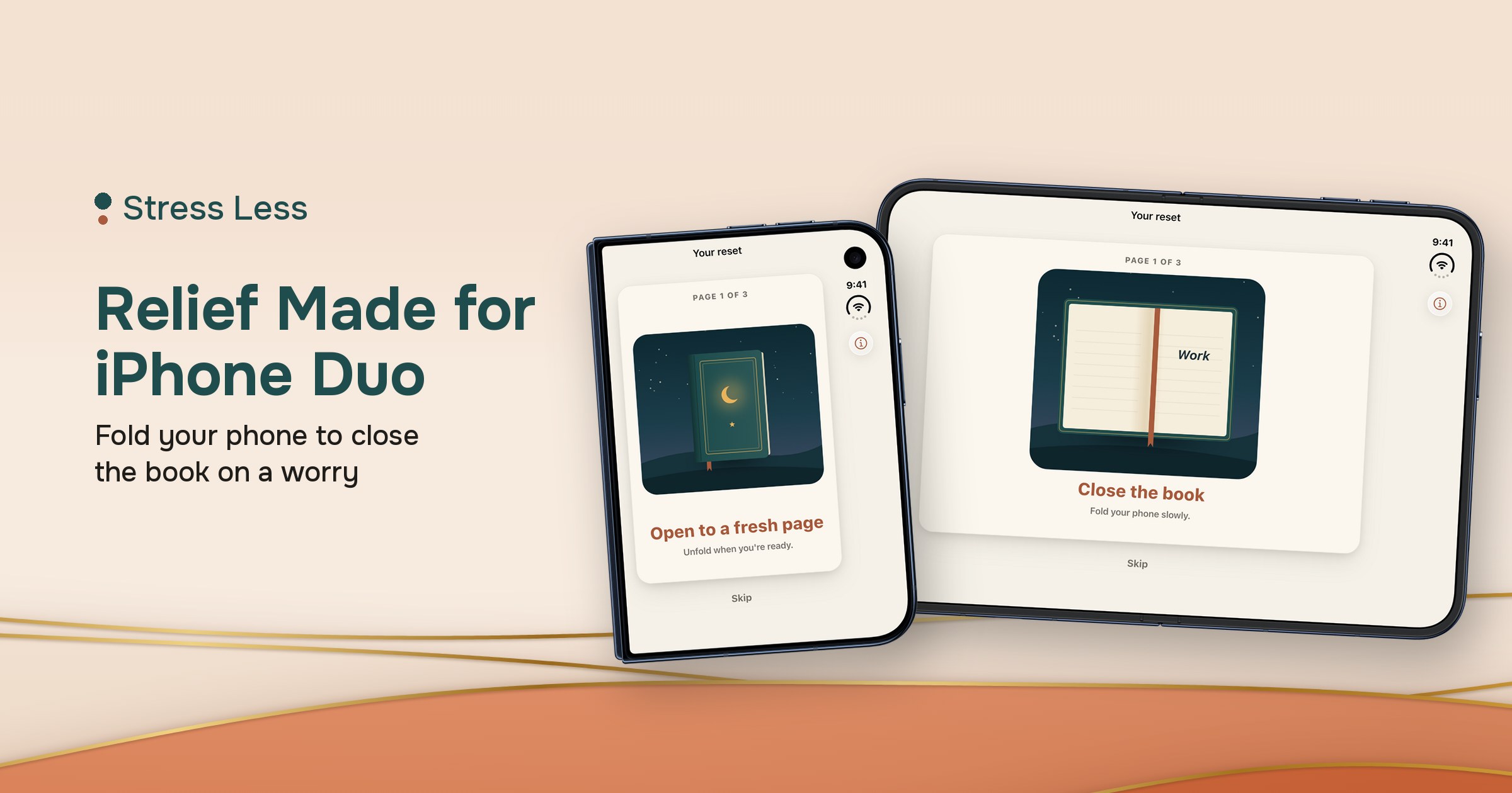 Relief Made for iPhone Duo: Close the Book on the open iPhone Duo